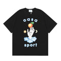 Casablanca Sport Hand & Orange Graphic T-Shirt - Black